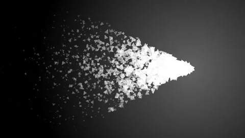 Prismatic Triangle Particle Explosion Animation with Dynamic Tetrahedron Di.. 库存影片 312422054