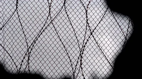 Prison Barbed Wire Stock Footage 40971618