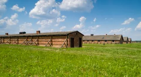 Prison Barracks in Concentration Camp Stock Photos