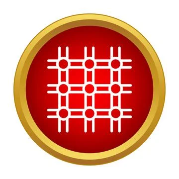 Prison bars and grid icon representing confinement Stock Illustration