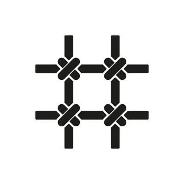 The prison bars icon. Grid symbol. Flat Stock Illustration