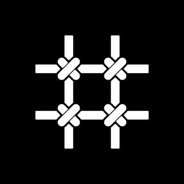 The prison bars icon. Grid symbol. Flat Stock Illustration