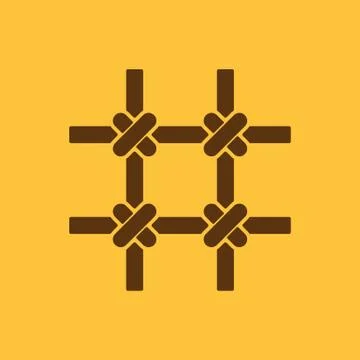 The prison bars icon. Grid symbol. Flat Stock Illustration