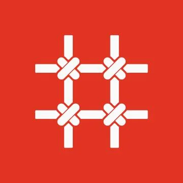 The prison bars icon. Grid symbol. Flat Stock Illustration