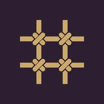 The prison bars icon. Grid symbol. Flat Stock Illustration