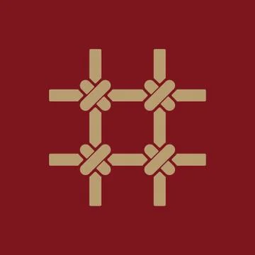 The prison bars icon. Grid symbol. Flat Stock Illustration