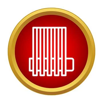 Prison bars icon representing restriction and confinement Stock Illustration