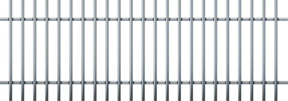Prison bars isolated on white. Vector prison bars illustration. freedom concept. Ilustración de archivo