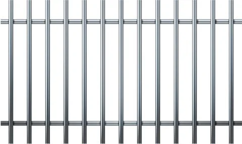 Prison bars isolated on white. Vector prison bars illustration. freedom concept. Stock Illustration