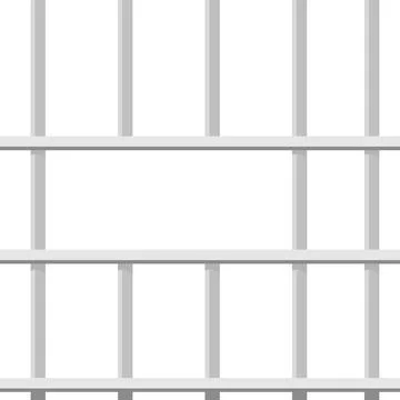 Prison Bars Jail Cell Concept Vector Square Format イラスト素材