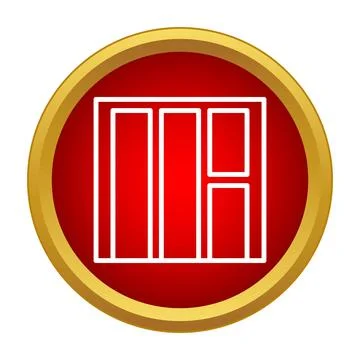 Prison bars line icon showing confinement concept Stock Illustration