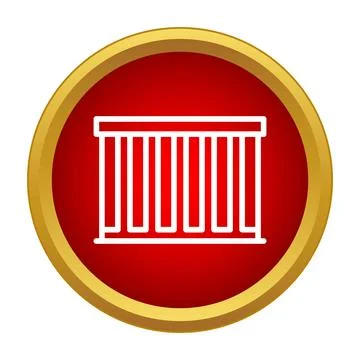 Prison bars outlining incarceration and legal punishment icon Stock Illustration