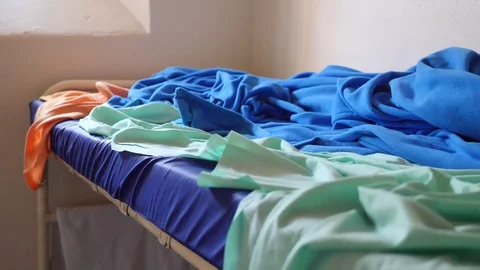 Prison bed slow motion Video stock 82460874