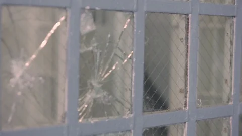 Prison broken windows slider Video stock 76224329