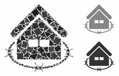 Prison building Composition Icon of Joggly Items Ilustración de archivo