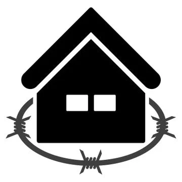 Prison Building Flat Vector Icon Ilustración de archivo