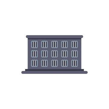 Prison building icon representing justice and incarceration Ilustración de archivo