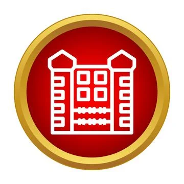 Prison building icon representing justice and detention system イラスト素材