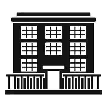 Prison building icon, simple style Ilustración de archivo