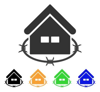 Prison Building Vector Icon Ilustración de archivo