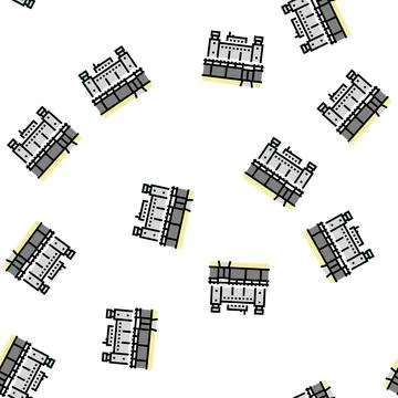 Prison building vector seamless pattern Ilustración de archivo