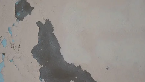 Prison building wall with prison cell window, close up. camera rises slowly up Stock Footage 120091136