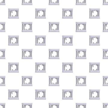 Prison cartoon bars seamless pattern on white background 스톡 일러스트