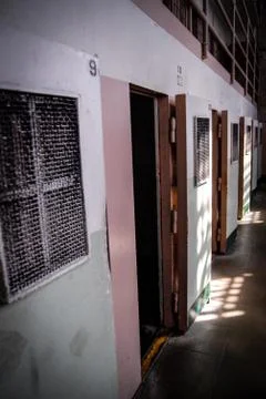 Prison cell at alcatraz. Stock Photos