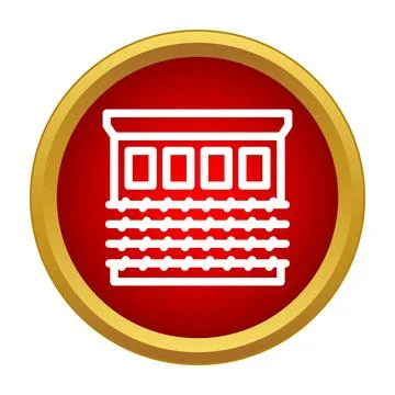 Prison cell barred window icon for confinement and justice Stock Illustration