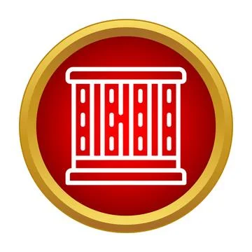 Prison cell bars icon representing confinement Stock Illustration