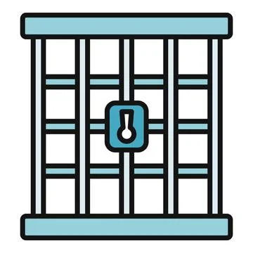 Prison cell bars a locked confinement concept Stock-Illustration
