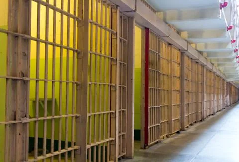 Prison cell bars Stock Photos