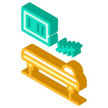 Prison cell with bed isometric icon vector illustration Stock Illustration