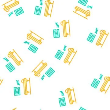 Prison cell with bed vector seamless pattern イラスト素材