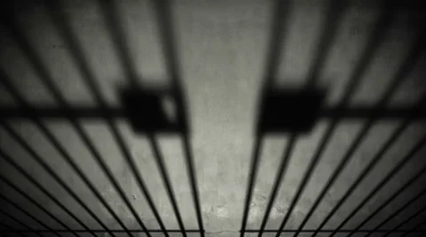 Prison cell door closing, life incarceration Stock Footage