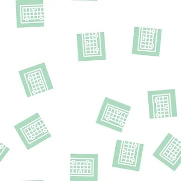 Prison cell door glyph vector seamless pattern イラスト素材