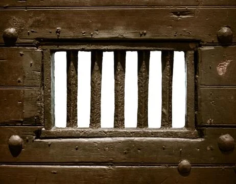 Prison Cell Door Foto stock