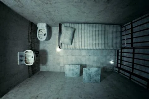 Prison cell. Illustration