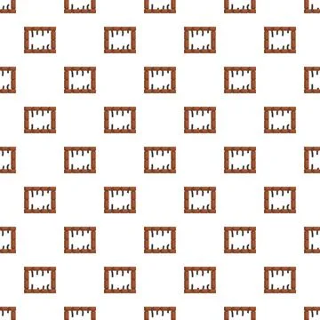 Prison cell window with broken bars pattern Stock Illustration