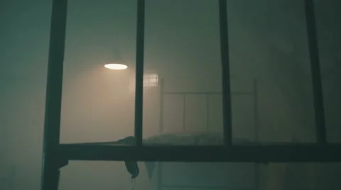 Prison cell window Stock Footage 48991966