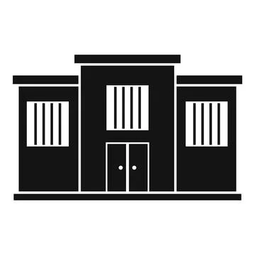 Prison city building icon, simple style Ilustración de archivo
