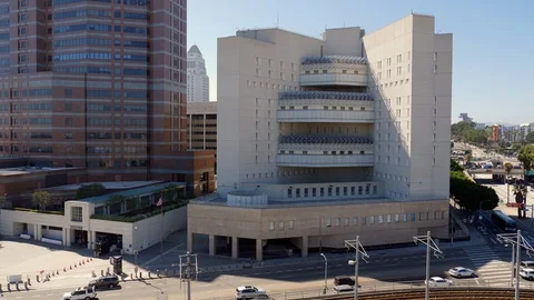 Prison Correctional Facility in an Urban Area Wide Видео 115378003