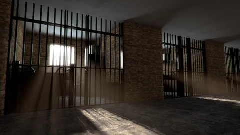 Prison corridor looping animation Stock Footage 91788623