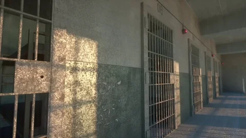 Prison corridors and bars, 3D render Stock-Footage 91397697