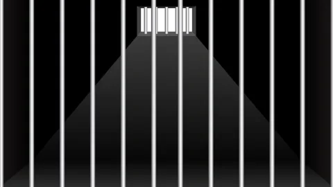 Prison door closing and opening animation. Vidéo 336950249
