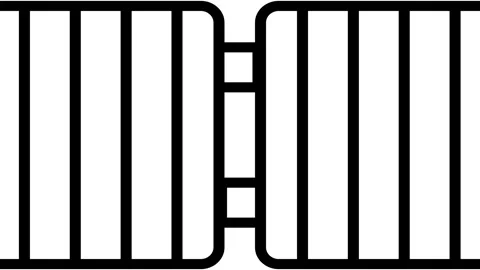 Prison door closing and opening animation. Stock Footage 336950290