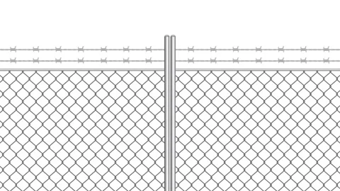 Prison door closing and opening animation. Stockbeeldmateriaal 336950335