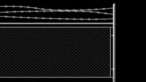 Prison door closing and opening animation. Video stock 336951171