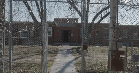 Prison Entrance Stock Footage 124215045