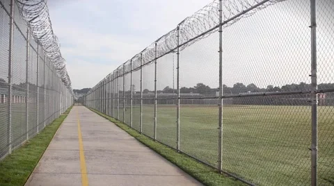 Prison Fence Video stock 43332381